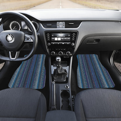 Blue Boho Stripes CL Car Floor Mats
