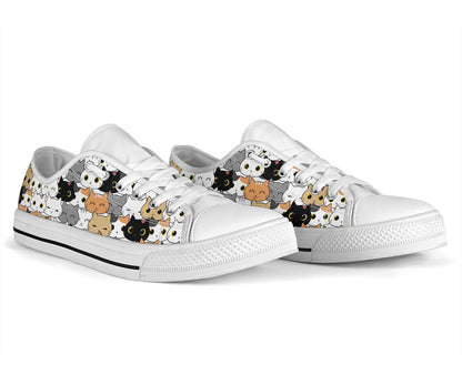 Cute Cat Low Top Shoes – product image 2