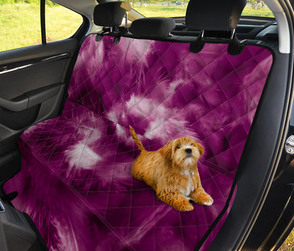 Purple Feathers Car Back Seat Pet Cover
