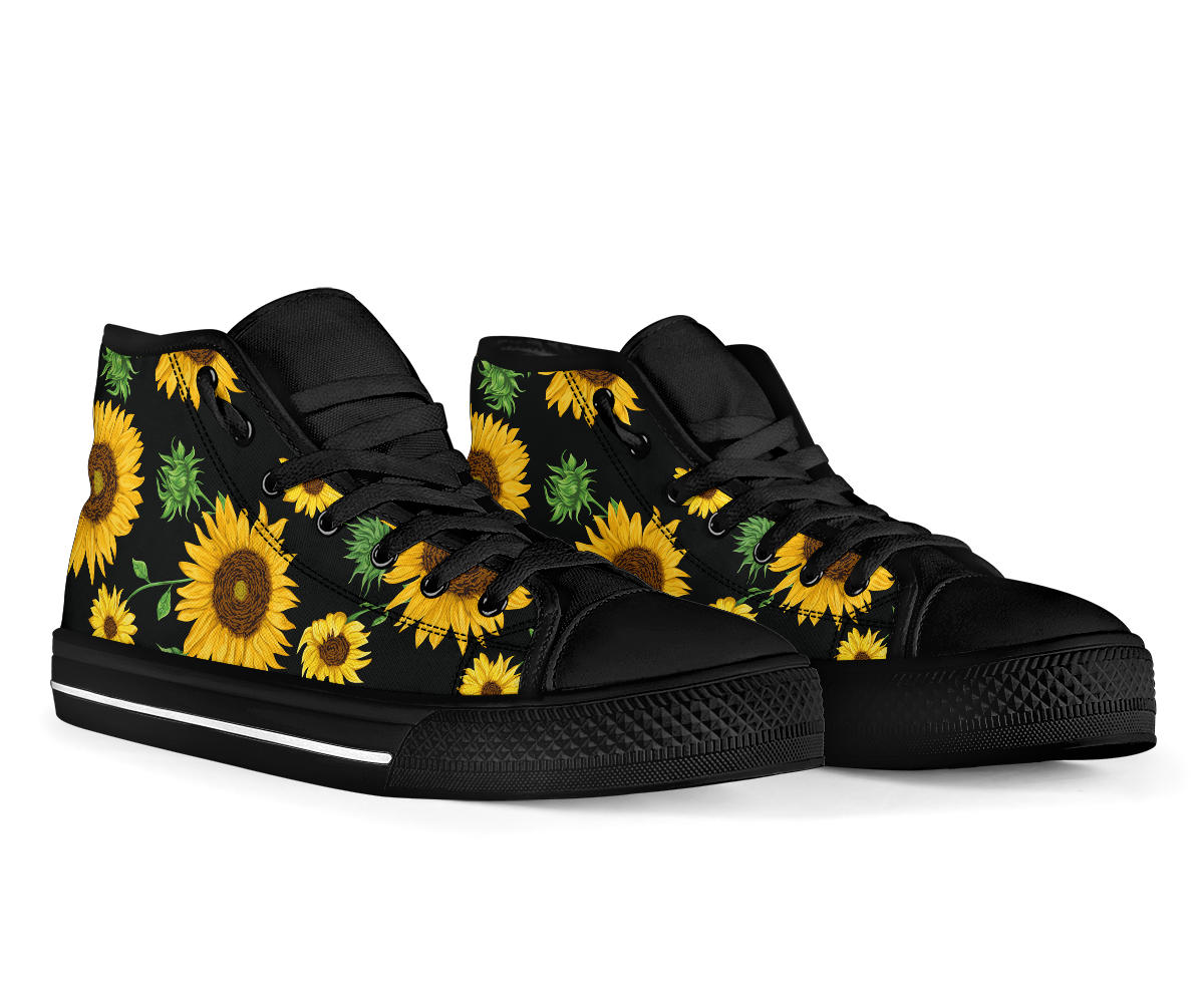Custom Sunflower Shoes Black Sole