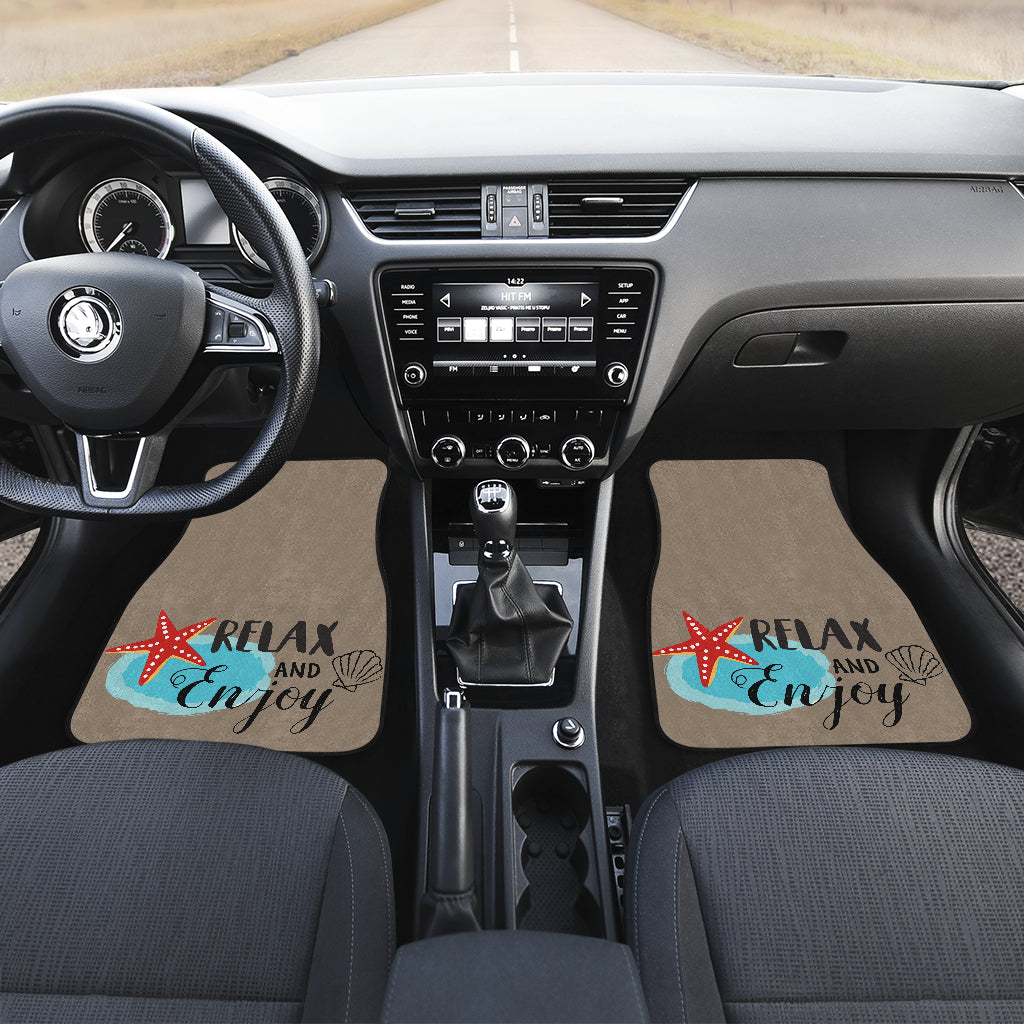Relax and Enjoy Front And Back Car Mats (Set Of 4)