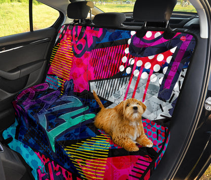 Colorful Graffiti Car Back Seat Pet Cover