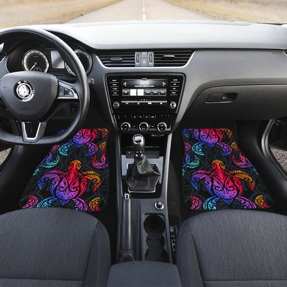 Colorful Tribal Maori Turtle Car Floor Mats