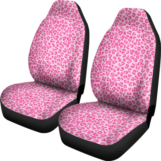 Pink Leopard Print Car Seat Covers