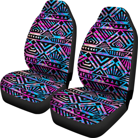 Blue Pink Abstract Tribal Car Seat Covers