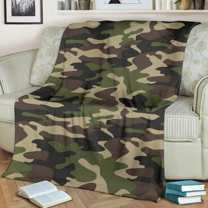 Army Green Camouflage Blanket