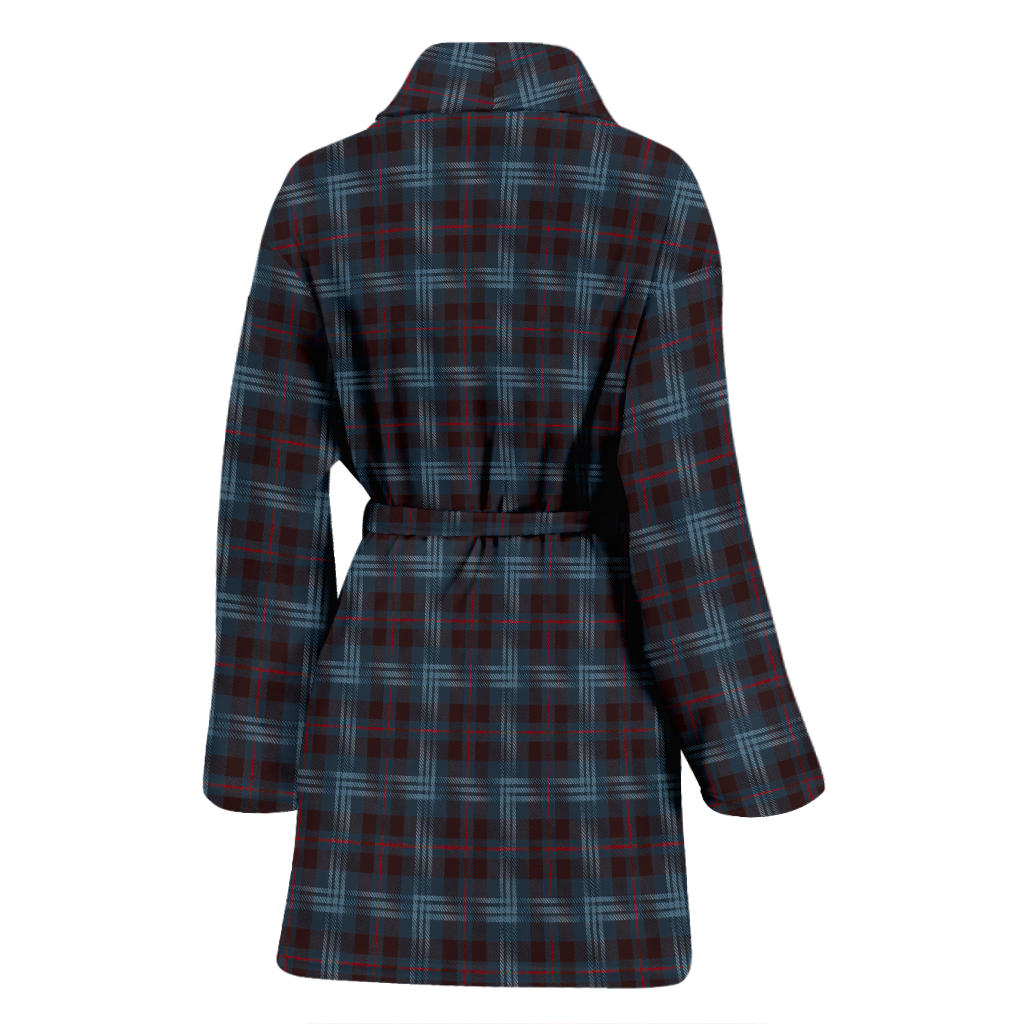 Womens Blue Plaid Bath Robe
