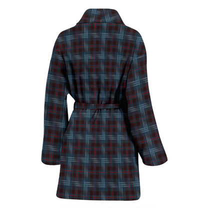 Womens Blue Plaid Bath Robe