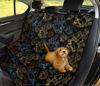 Skull Pattern Car Back Seat Pet Cover