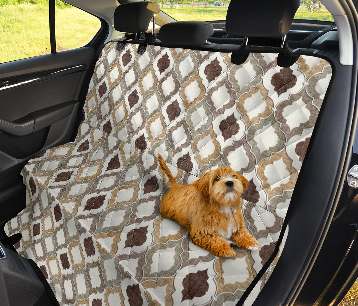 Vintage Pattern Car Back Seat Pet Cover