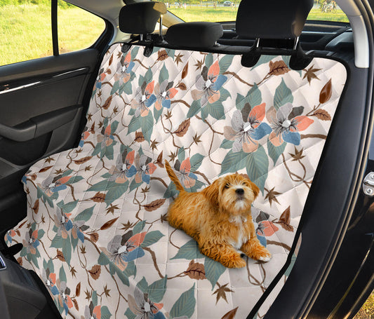 Vintage Floral Car Back Seat Pet Cover