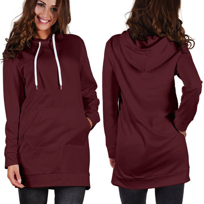 Burgundy - Hoodie Dress