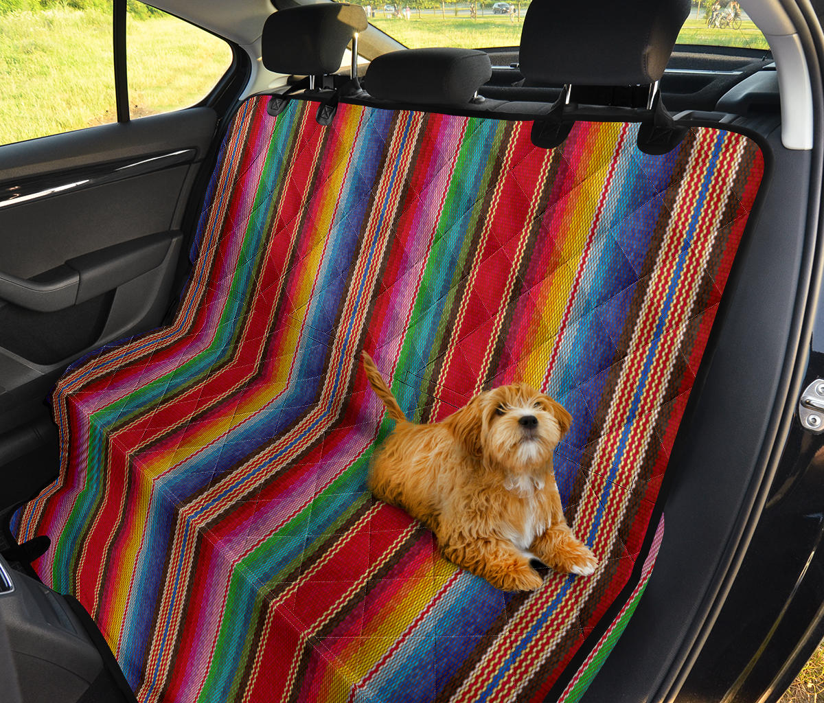 Rainbow Strpes Car Back Seat Pet Cover