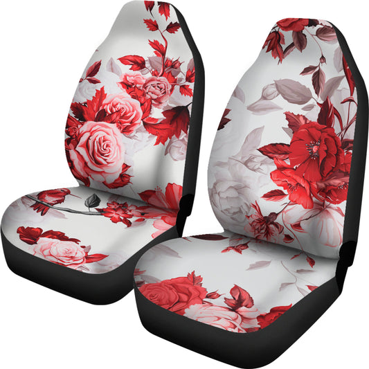 Pink & Red Roses Car Seat Covers