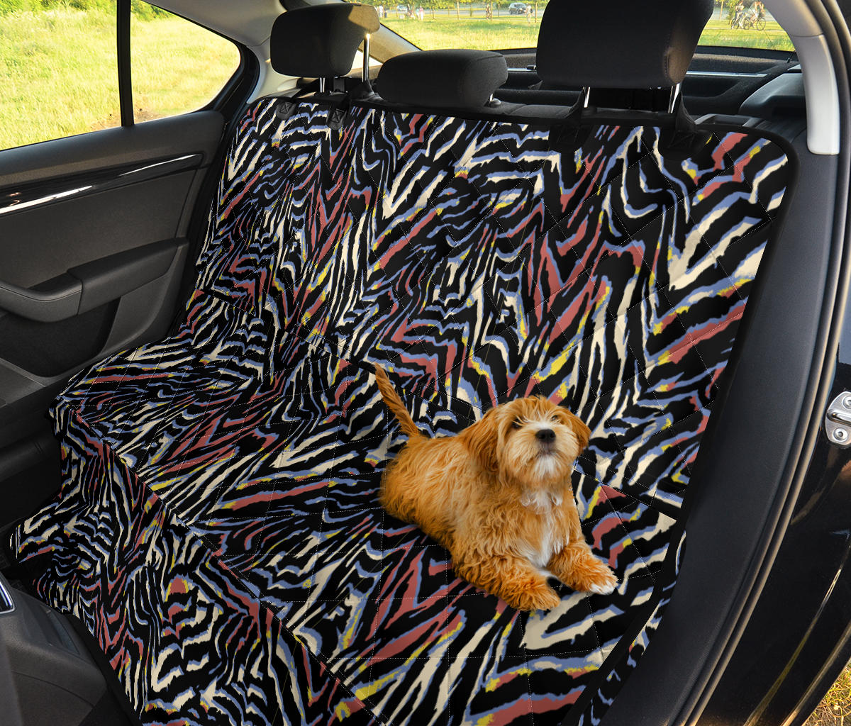 Colorful Animal Print Car Back Seat Pet Cover