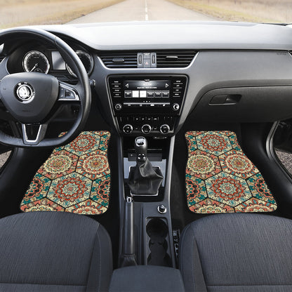 Mandalas Honeycomb Decor Car Floor Mats
