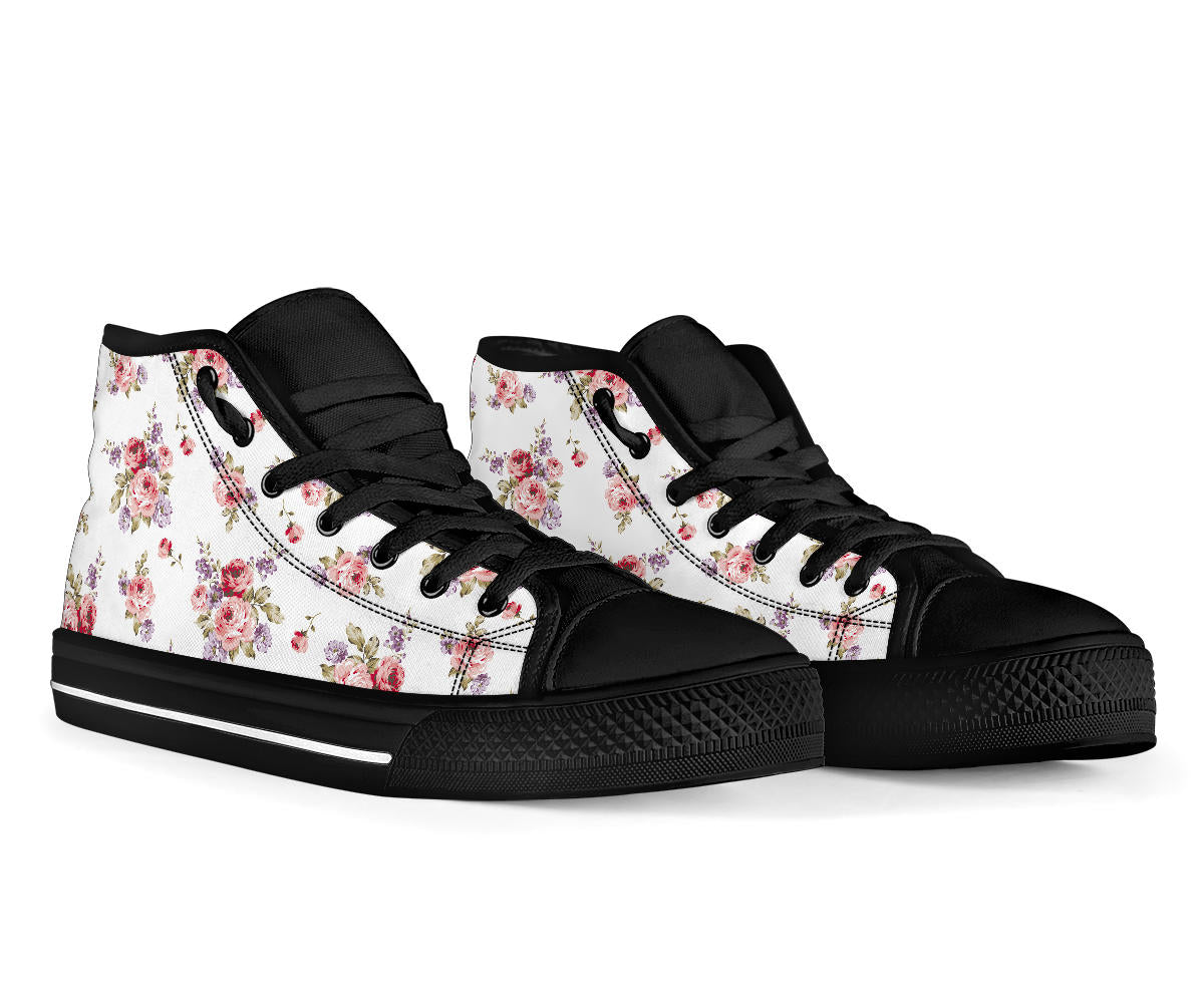 Cute Rose Shoes Black Sole - SF
