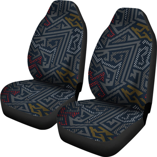 Dark Grey Abstract Car Seat Covers