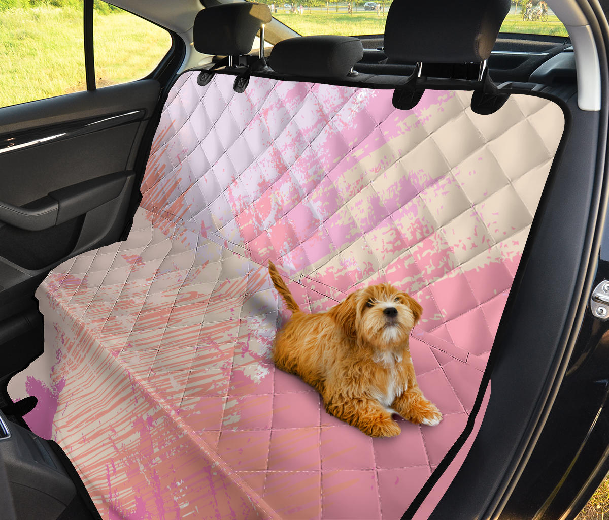Pink Pastel Abstract Car Back Seat Pet Cover