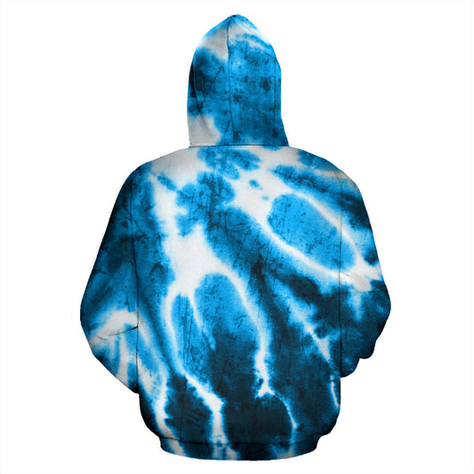 Blue Abstract Grunge Hoodie