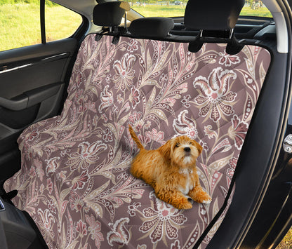 Elegant Floral Decor Car Back Seat Pet Cover
