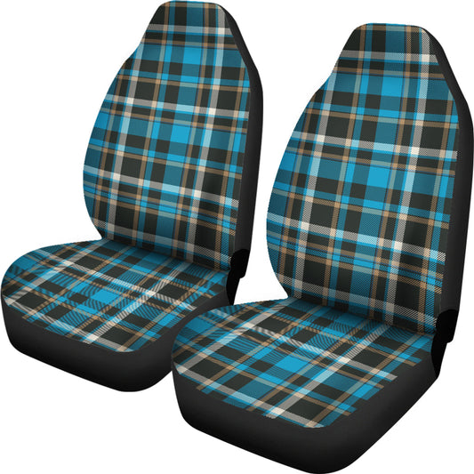 Blue Plaid Car Seat Covers