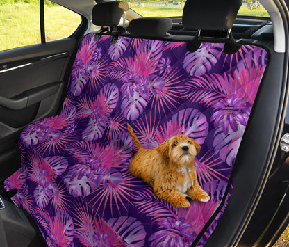 Purple Plants Car Back Seat Pet Cover