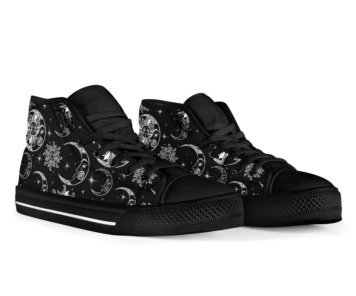 Sun and Moon Shoes - Black Sole High Top Shoes – product image 2
