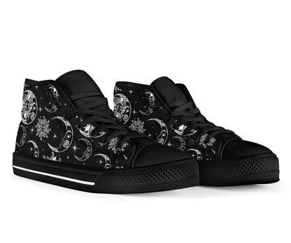 Sun and Moon Shoes - Black Sole High Top Shoes – product image 2