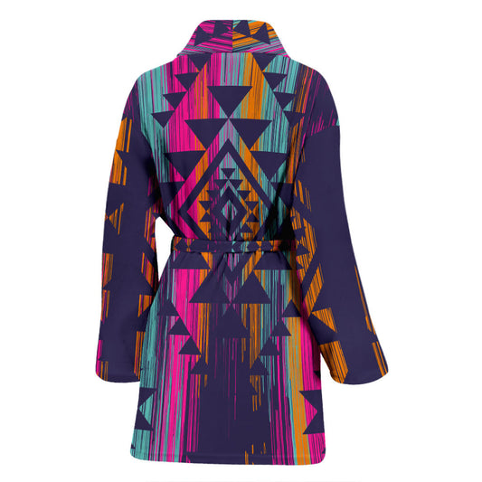 Womens Colorful Boho Aztec Bath Robe
