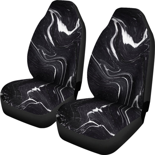 Black & White Swirls Car Seat Covers