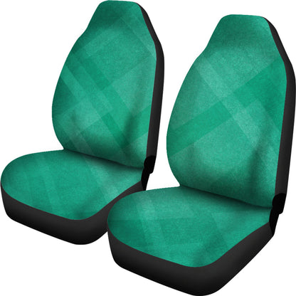 Green Abstract Angles Printed Car Seat Covers