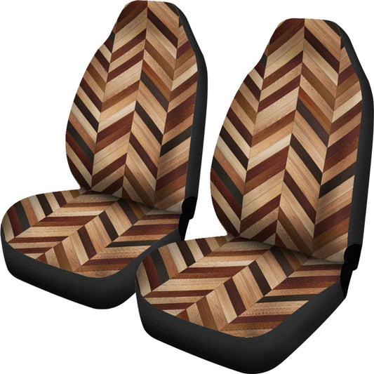 Brown Zig Zag Car Seat Covers