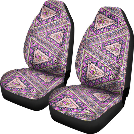 Pink Persian Triangles Pattern Car Seat Covers