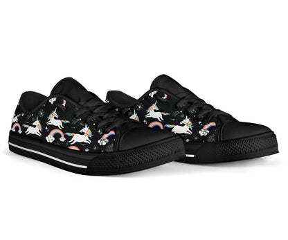 Cute Unicorn Shoes Black Sole