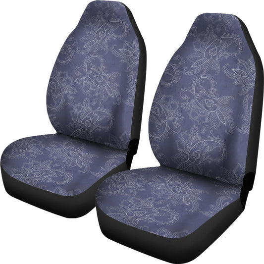Blue Grey Elegant Decor Car Seat Covers