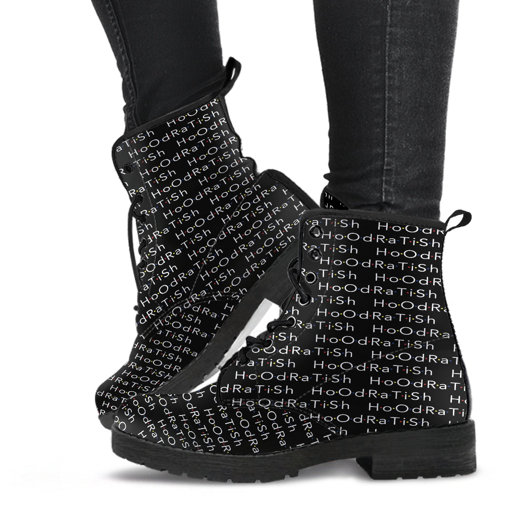Custom Logo Shoes, Printed Custom Shoes, Women's Boots, Vegan Leather Combat Boots, Classic Boot, Lace Up Boot , Casual Boots Women