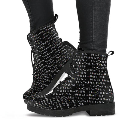 Custom Logo Shoes, Printed Custom Shoes, Women's Boots, Vegan Leather Combat Boots, Classic Boot, Lace Up Boot , Casual Boots Women