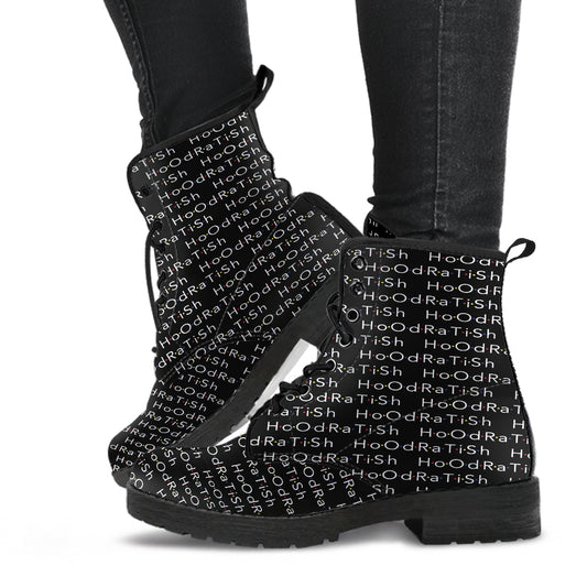 Custom Logo Shoes, Printed Custom Shoes, Women's Boots, Vegan Leather Combat Boots, Classic Boot, Lace Up Boot , Casual Boots Women