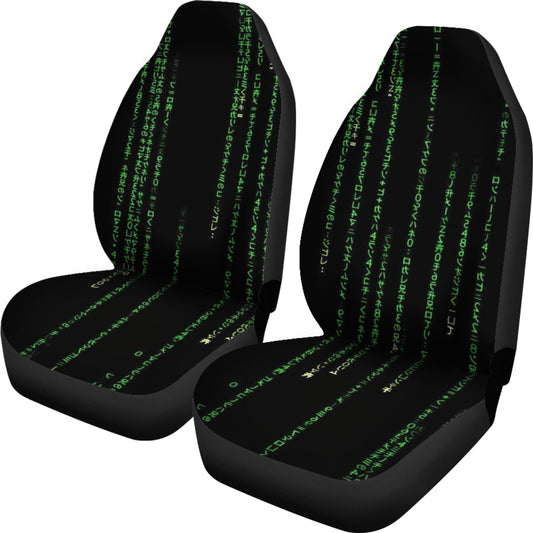 Custom Green Characters Car Seat Covers