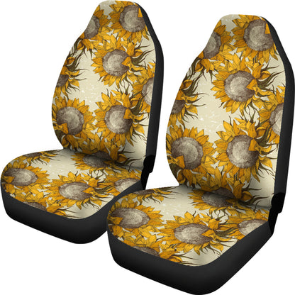 Vintage Sunflowers Car Seat Covers