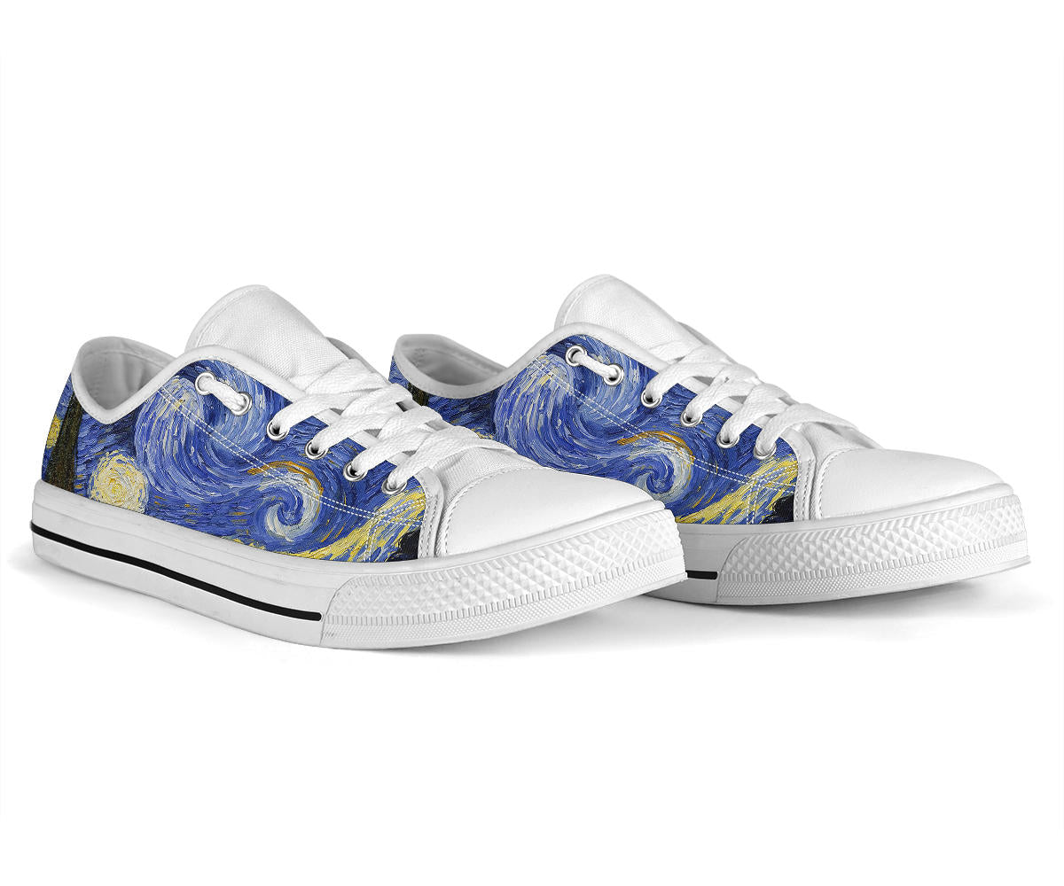 Van Gogh Starry Night Low Top Shoes – product image 2