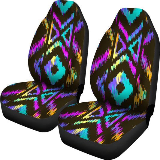 Neon Tribal Pattern Car Seat Covers