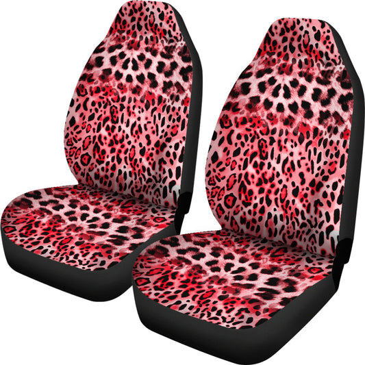 Pink Leopard Print Car Seat Covers