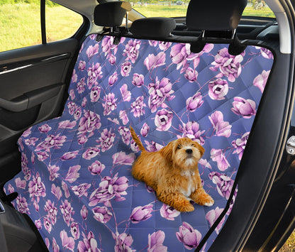 Blue Floral (2) Car Back Seat Pet Cover