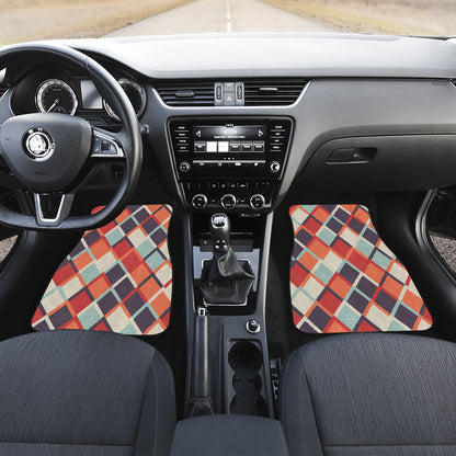 Retro Checkered Car Floor Mats