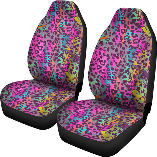Pink Leopard Print Car Seat Covers