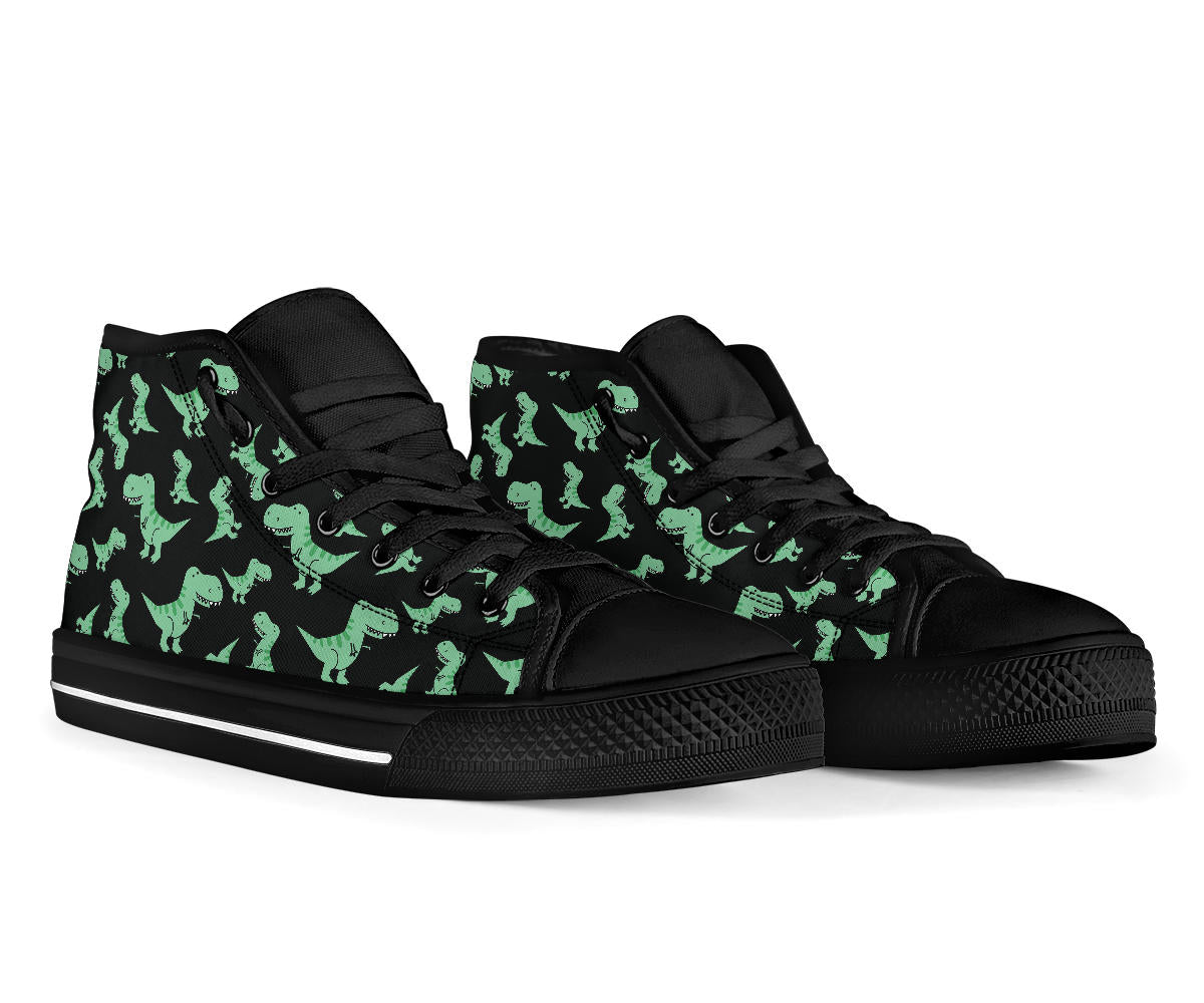 Dinosaur Print Shoes - Black Sole High Top Shoes – product image 2