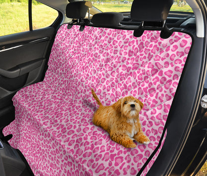 Pink Leopard Print Car Back Seat Pet Cover