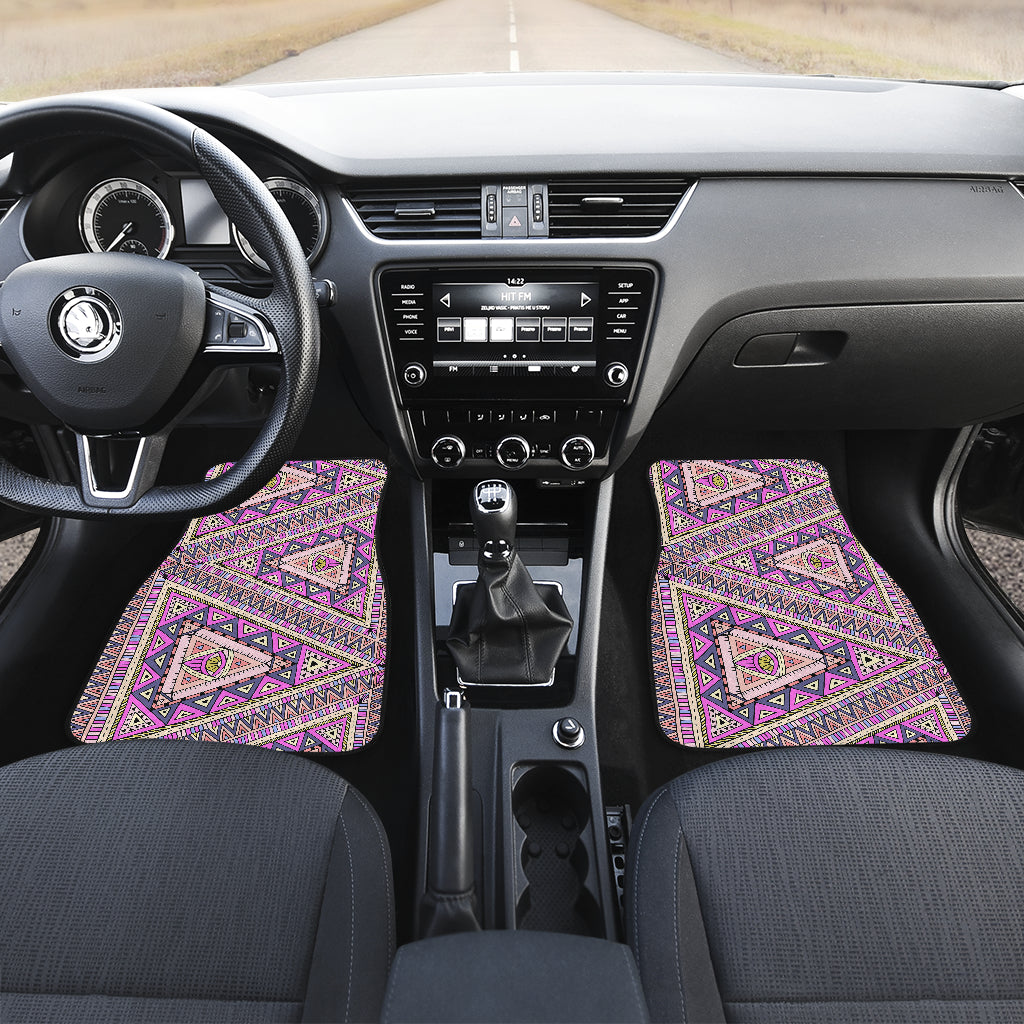 Pink Persian Triangles Pattern Car Floor Mats